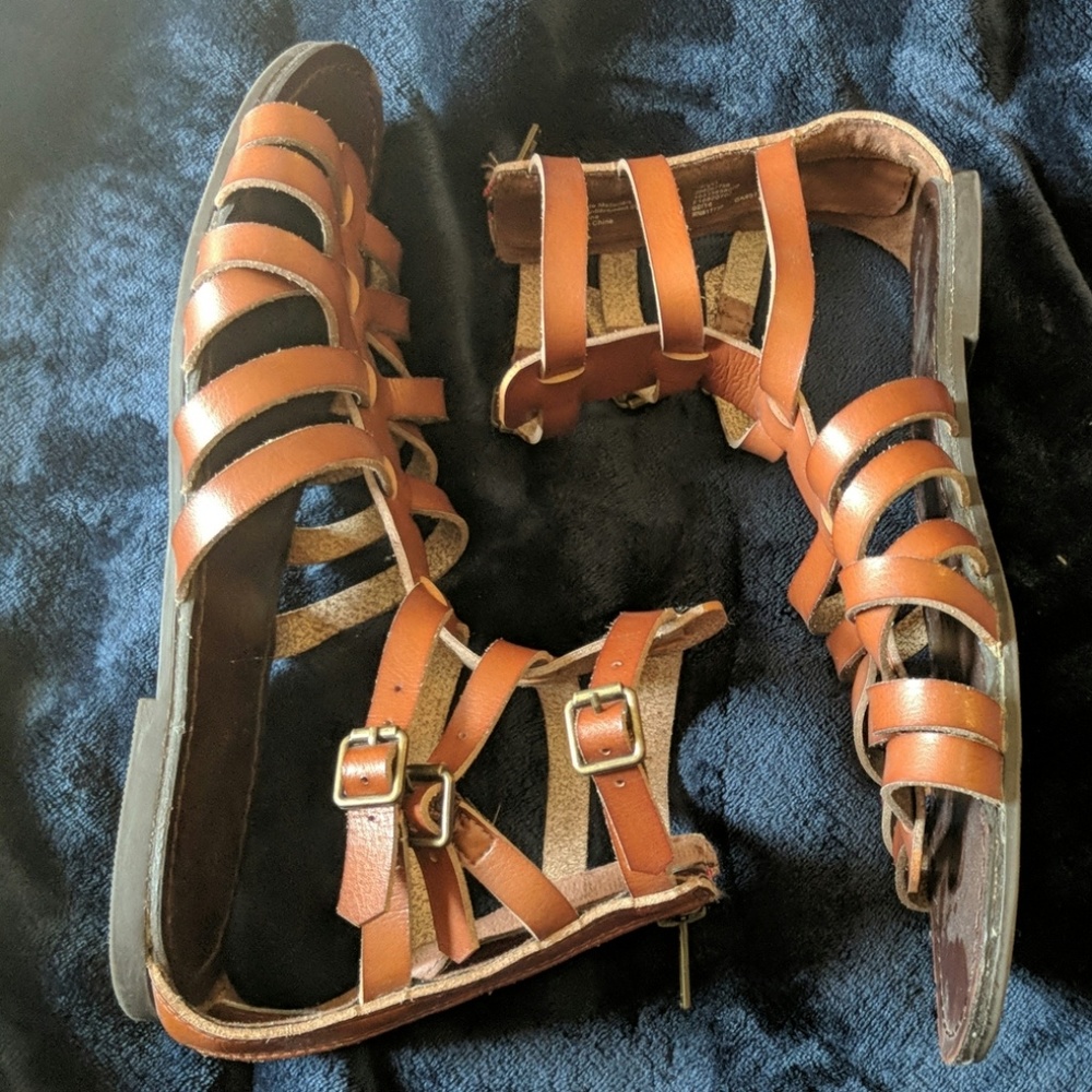 Brown gladiator sandals